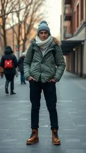 Winter Going Out Outfit Costume face swap