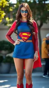 Super Girl Costume face swap