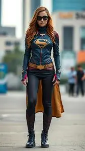 Superheroine Costume face swap