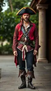 Pirate Costume From Normal Clothes face swap