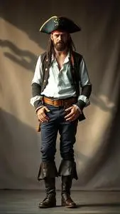 Peg Leg Pirate Costume face swap