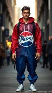 Pepsi Man Costume face swap