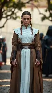 slim fit dress slacks Star Wars Revenge of The Sith Padme Amidala Green Cloak Padme Velvet Dress Cosplay Costume, M