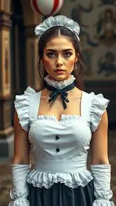 Actual French Maid Costume face swap
