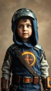 Adorable Toddler League Their Own Kit Costume face swap