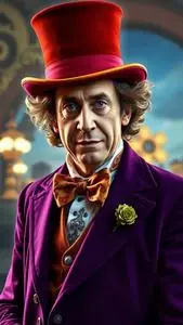 Gene Wilder Wonka Costume face swap