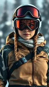 Snowboard Outfit Woman face swap