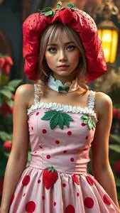 Strawberry Fancy Dress face swap