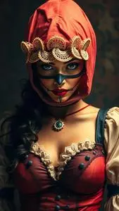 Sultry Sinner Woman Costume face swap