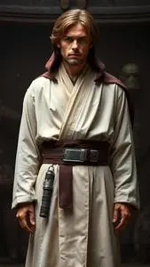 Super Deluxe Jedi Robe Adult Costume face swap