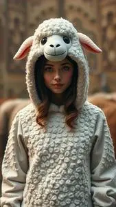 Suzy Sheep Costume face swap