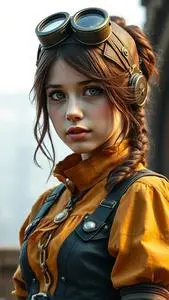 Teen Girl Steampunk Costume face swap