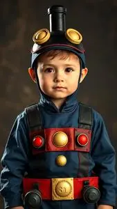 Toddler Thomas Train Costume face swap