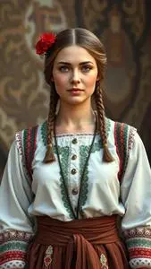 Traditional Bulgarian Outfit face swap