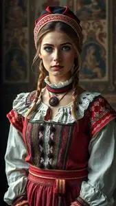 Traditional Hungarian Outfit face swap