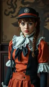 Trinians Outfit Fancy Dress face swap