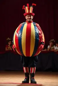 Circus Human Cannonball Costume face swap