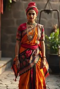 Gujarati Folk Dance Dress face swap