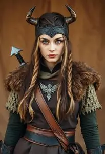 Huntress Viking Cosplay Female face swap