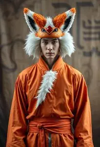 Male Kitsune Cosplay face swap