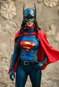 Cosplay Superheroine face swap