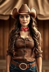 Cowgirl Outfit Party face swap
