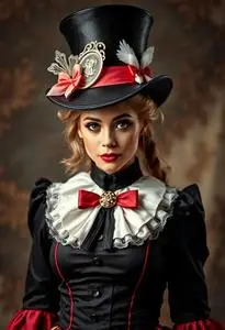 Delightful Hatter Woman Costume face swap