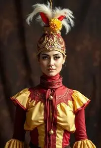 Female Circus Acrobat Costume face swap