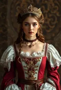 Gorgeous Royal Princess Medieval Dress face swap