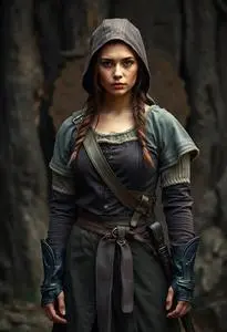 Medieval Huntress Costume face swap
