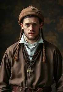 Medieval Poet Outfit face swap