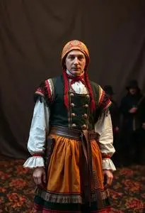 Morris Dancer Costume face swap
