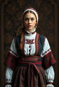 Traditional Georgian Dress face swap