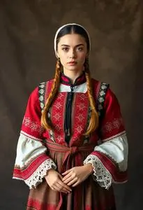 Traditional Slovakian Dress face swap