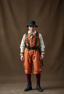 Vintage Tightrope Walker Costume face swap