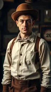 Vintage Milkman Man Costume face swap