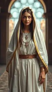 Virgin Mary Fancy Dress Costume face swap