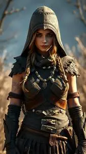 Warrior Huntress Costume face swap