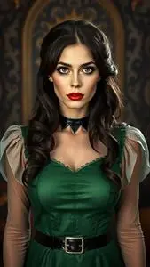 Woman Munsters Lily Costume face swap