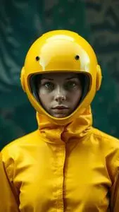 Yellow Jumpsuit April Neil Costume face swap