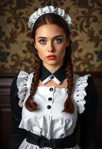 Actual French Maid Costume face swap