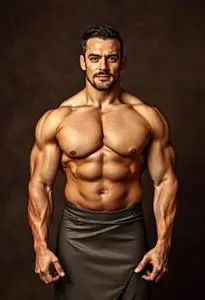 Adult Body Builder Costume face swap