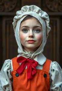 Adult Cheerful Rag Doll Costume face swap