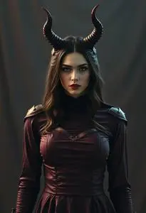 Adult Woman Devil Costume face swap