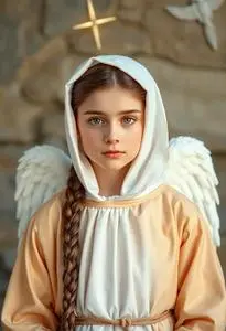 Angel Gabriel Nativity Costume face swap