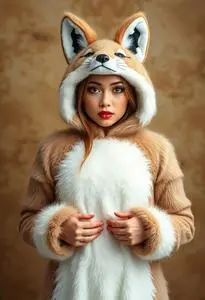 Arctic Fox Costume face swap