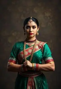 Bengali Folk Dance Costume face swap