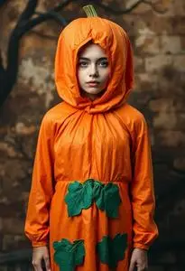 Born Pumpkin Costume Fancy Dress face swap
