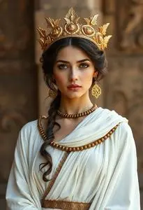 Woman Athenian Goddess Costume face swap
