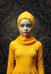 Yellow Bendy Costume face swap